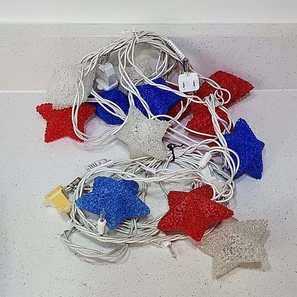 Patriotic String of Star lights.